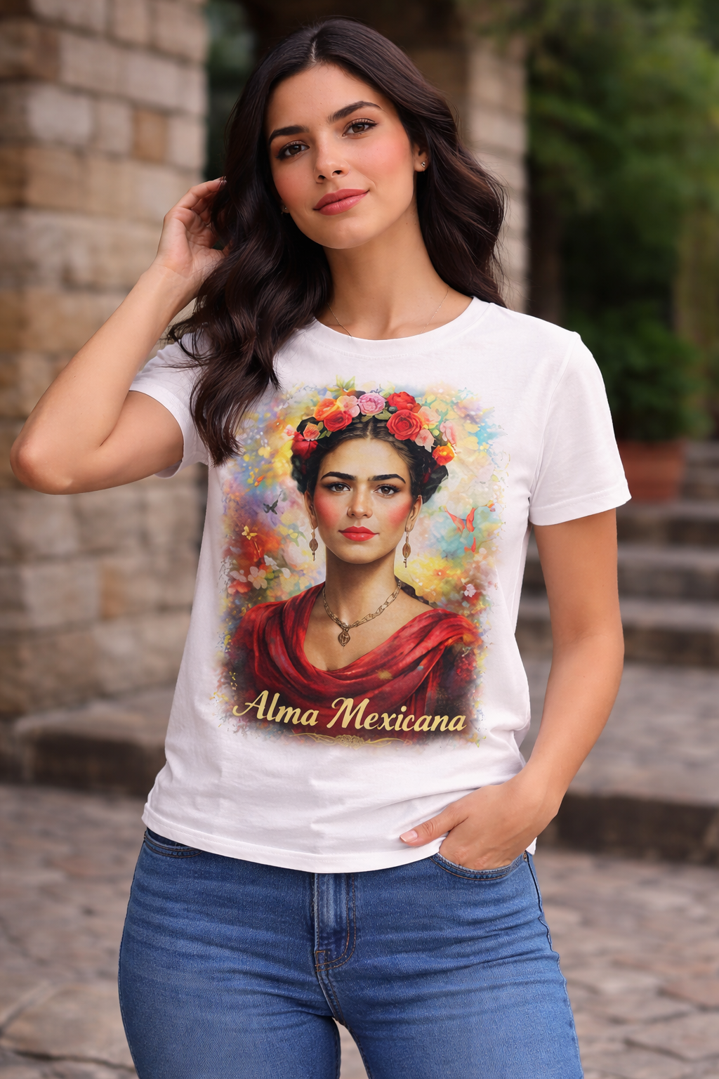 Playera blanca premium Alma Mexicana