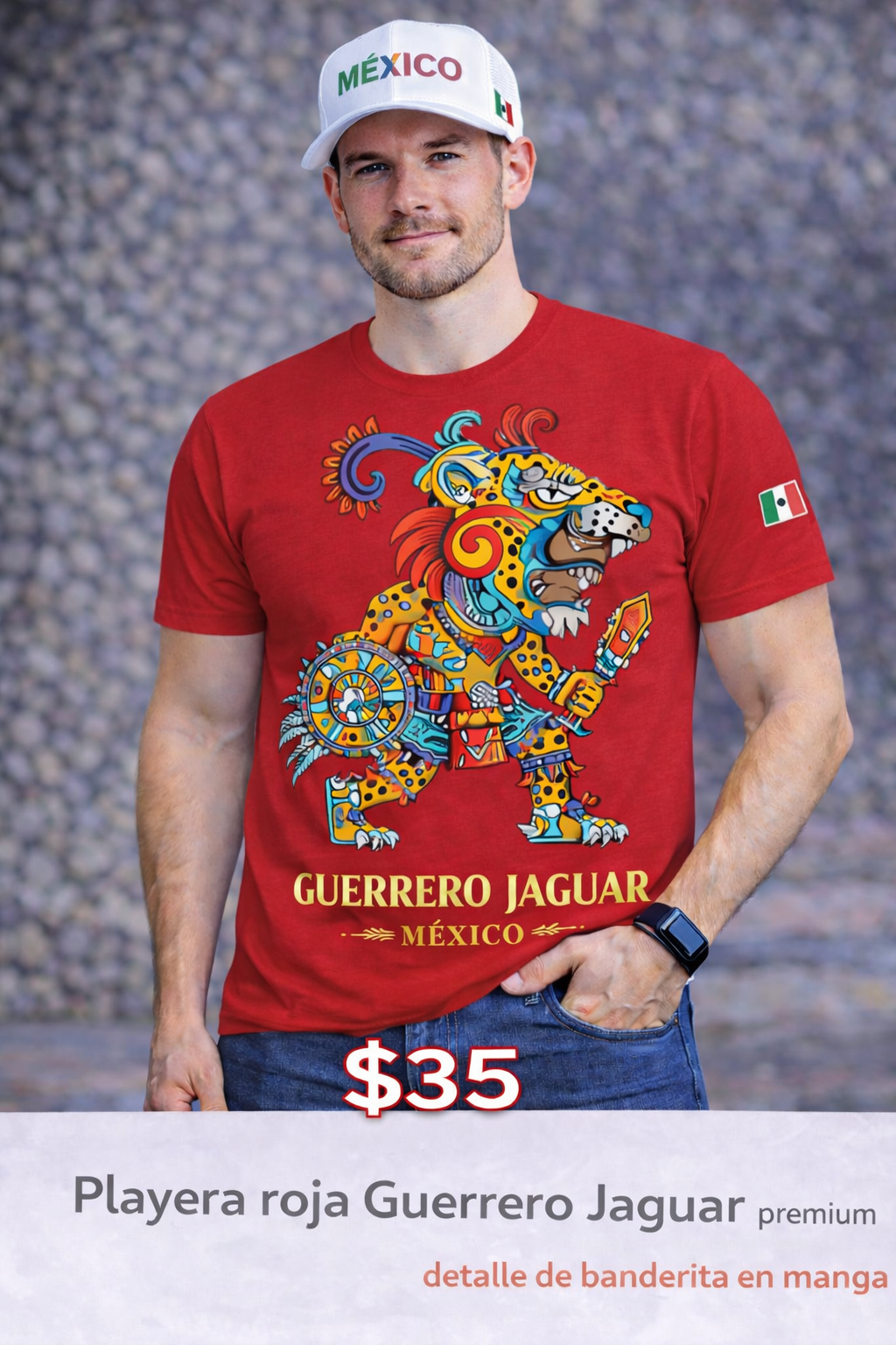 Roja de luxe guerrero jaguar