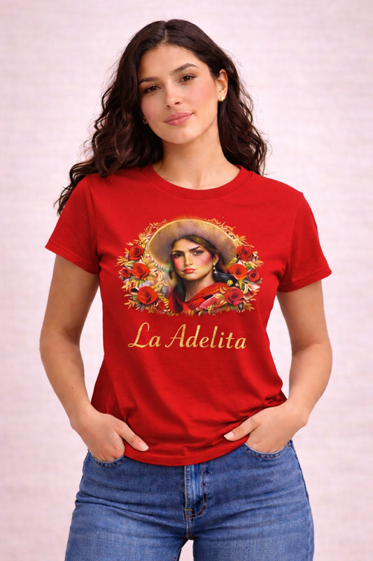 Playera roja La Adelita
