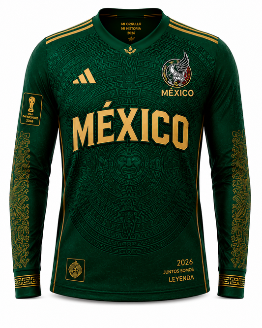 MÉXICO CLÁSICO VERDE ORO — MANGA LARGA